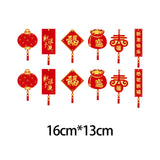 Maxbell 12 Pieces Chinese New Year Decorations Pendants for Party Office Bonsai Style B
