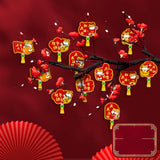 Maxbell 12 Pieces Chinese New Year Decorations Pendants for Party Office Bonsai Style C