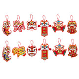 Maxbell 12 Pieces Chinese New Year Decorations Pendants for Party Office Bonsai Style D