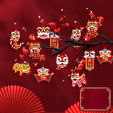 Maxbell 12 Pieces Chinese New Year Decorations Pendants for Party Office Bonsai Style D