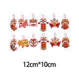 Maxbell 12 Pieces Chinese New Year Decorations Pendants for Party Office Bonsai Style D