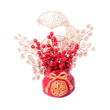 Maxbell Traditional Chinese New Year Pendant Potted Plant for Desk Office Decor