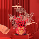 Maxbell Traditional Chinese New Year Pendant Potted Plant for Desk Office Decor
