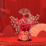 Maxbell Traditional Chinese New Year Pendant Potted Plant for Desk Office Decor