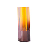 Maxbell Acrylic Flower Vase Flower Pot Stems Bunch Holder Column Plant Planters Orange Brown
