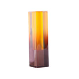Maxbell Acrylic Flower Vase Flower Pot Stems Bunch Holder Column Plant Planters Orange Brown