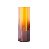 Maxbell Acrylic Flower Vase Flower Pot Stems Bunch Holder Column Plant Planters Orange Brown