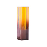 Maxbell Acrylic Flower Vase Flower Pot Stems Bunch Holder Column Plant Planters Orange Brown