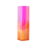 Maxbell Acrylic Flower Vase Flower Pot Stems Bunch Holder Column Plant Planters Orange Pink
