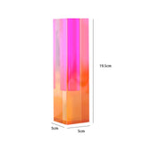 Maxbell Acrylic Flower Vase Flower Pot Stems Bunch Holder Column Plant Planters Orange Pink