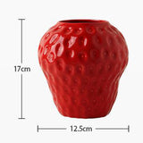 Maxbell Ceramics Strawberry Vases Container Flower Vase for Kitchen Decoration