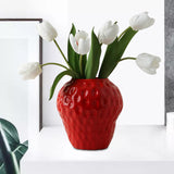 Maxbell Ceramics Strawberry Vases Container Flower Vase for Kitchen Decoration