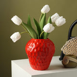 Maxbell Ceramics Strawberry Vases Container Flower Vase for Kitchen Decoration