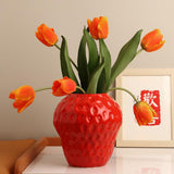 Maxbell Ceramics Strawberry Vases Container Flower Vase for Kitchen Decoration