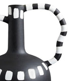 Maxbell Black and White Vase Resin Flower Vase Nordic for Home Living Room Entrance 27cmx19cmx25cm