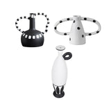 Maxbell Black and White Vase Resin Flower Vase Nordic for Home Living Room Entrance 27cmx19cmx25cm