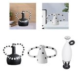 Maxbell Black and White Vase Resin Flower Vase Nordic for Home Living Room Entrance 27cmx19cmx25cm