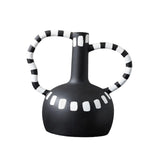 Maxbell Black and White Vase Resin Flower Vase Nordic for Home Living Room Entrance 27cmx19cmx25cm