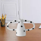 Maxbell Black and White Vase Resin Flower Vase Nordic for Home Living Room Entrance 25cmx12cmx20cm