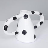 Maxbell Black and White Vase Resin Flower Vase Nordic for Home Living Room Entrance 25cmx12cmx20cm