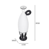 Maxbell Black and White Vase Resin Flower Vase Nordic for Home Living Room Entrance 11cmx10cmx35cm