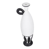 Maxbell Black and White Vase Resin Flower Vase Nordic for Home Living Room Entrance 11cmx10cmx35cm