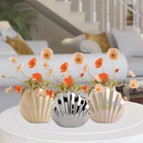 Maxbell Creative Flower Vase Planter Pot Ornament Artistic for Desk Office Decor White