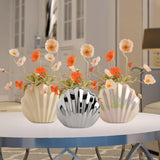 Maxbell Creative Flower Vase Planter Pot Ornament Artistic for Desk Office Decor White