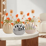 Maxbell Creative Flower Vase Planter Pot Ornament Artistic for Desk Office Decor White