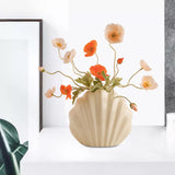 Maxbell Creative Flower Vase Planter Pot Ornament Artistic for Desk Office Decor White