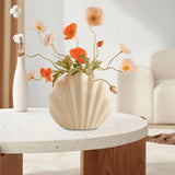 Maxbell Creative Flower Vase Planter Pot Ornament Artistic for Desk Office Decor White