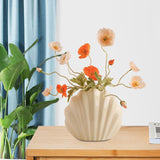 Maxbell Creative Flower Vase Planter Pot Ornament Artistic for Desk Office Decor White