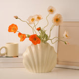 Maxbell Creative Flower Vase Planter Pot Ornament Artistic for Desk Office Decor White