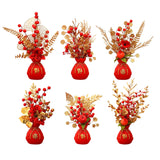 Maxbell Flower Basket Ornament Decor Artificial Potted Flower for Occasions Party 18cmx28cm