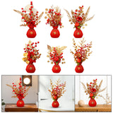 Maxbell Flower Basket Ornament Decor Artificial Potted Flower for Occasions Party 18cmx28cm