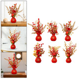Maxbell Flower Basket Ornament Decor Artificial Potted Flower for Occasions Party 18cmx28cm
