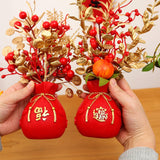 Maxbell Flower Basket Ornament Decor Artificial Potted Flower for Occasions Party 18cmx28cm