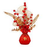 Maxbell Flower Basket Ornament Decor Artificial Potted Flower for Occasions Party 18cmx28cm