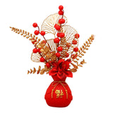 Maxbell Flower Basket Ornament Decor Artificial Potted Flower for Occasions Party 18cmx28cm