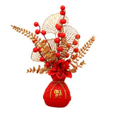 Maxbell Flower Basket Ornament Decor Artificial Potted Flower for Occasions Party 18cmx28cm