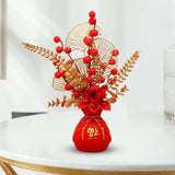 Maxbell Flower Basket Ornament Decor Artificial Potted Flower for Occasions Party 18cmx28cm