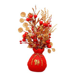 Maxbell Flower Basket Ornament Decor Artificial Potted Flower for Occasions Party 16cmx27cm