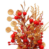 Maxbell Flower Basket Ornament Decor Artificial Potted Flower for Occasions Party 16cmx27cm