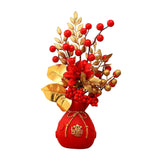 Maxbell Flower Basket Ornament Decor Artificial Potted Flower for Occasions Party 15cmx29cm