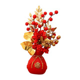 Maxbell Flower Basket Ornament Decor Artificial Potted Flower for Occasions Party 15cmx29cm