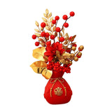 Maxbell Flower Basket Ornament Decor Artificial Potted Flower for Occasions Party 15cmx29cm