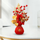 Maxbell Flower Basket Ornament Decor Artificial Potted Flower for Occasions Party 15cmx29cm