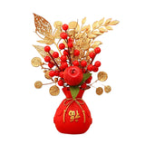 Maxbell Flower Basket Ornament Decor Artificial Potted Flower for Occasions Party 15cmx28cm