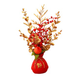 Maxbell Flower Basket Ornament Decor Artificial Potted Flower for Occasions Party 16cmx32cm