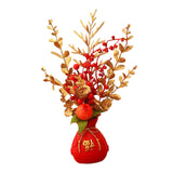 Maxbell Flower Basket Ornament Decor Artificial Potted Flower for Occasions Party 16cmx32cm